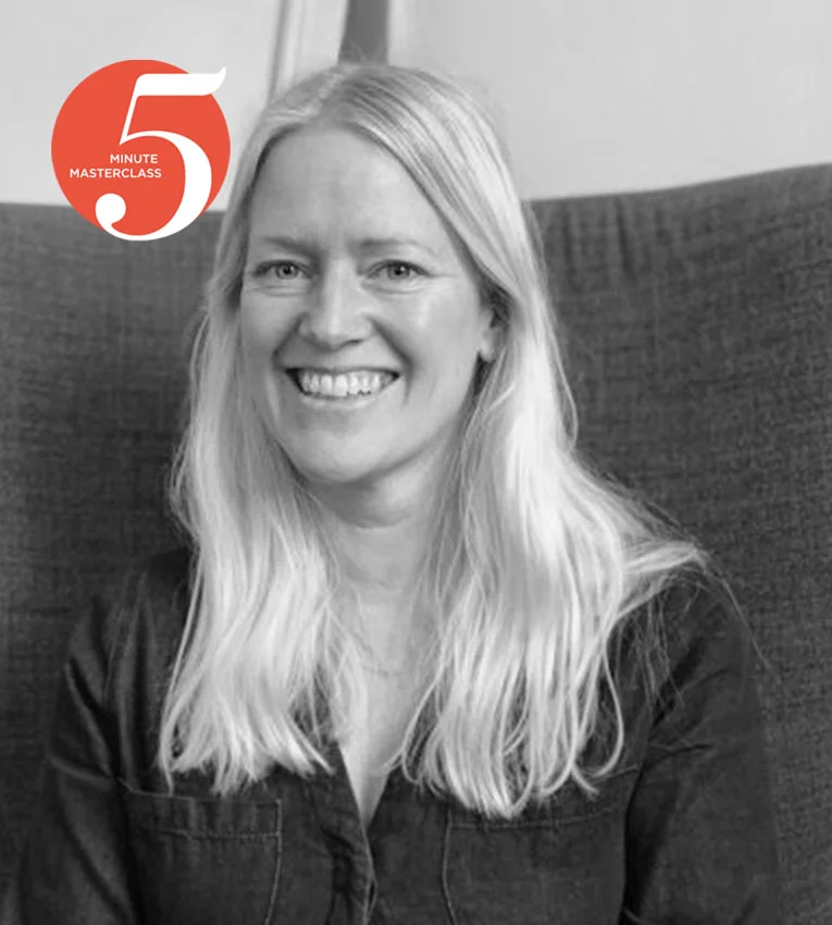5 minute masterclass logo with Jenny Poulter headshot